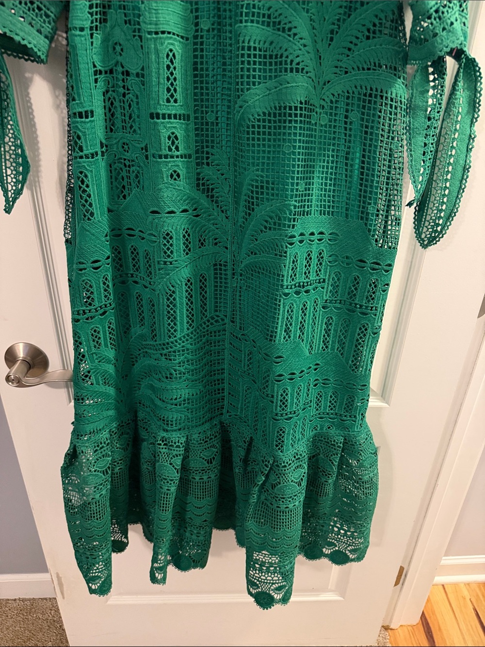 FARM Rio Green Crochet Tie-Waist Maxi Dress - Picture 9 of 10
